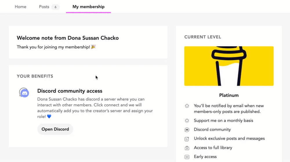 Demo: login e click su Connect to Discord